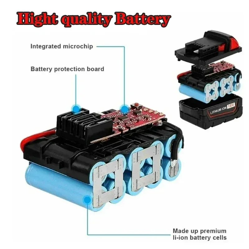 2024 New Original 18V 12.0Ah Suitable For Milwaukee M18 48-11-1815 2604-22 2604-20 2708-22 2607-22 Electric Tool Batteries