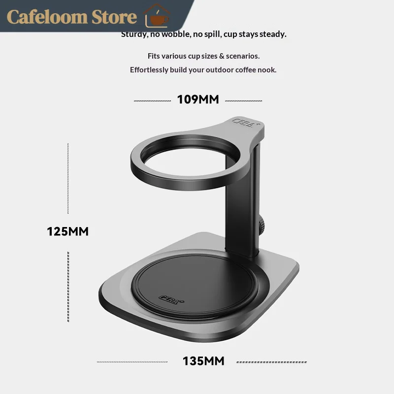 Suporte Portátil para Café CERA SD02 Ajustável em Liga de Alumínio Antiderrapante para Preparo de Café em Ambientes Internos e Externos e Acampamentos