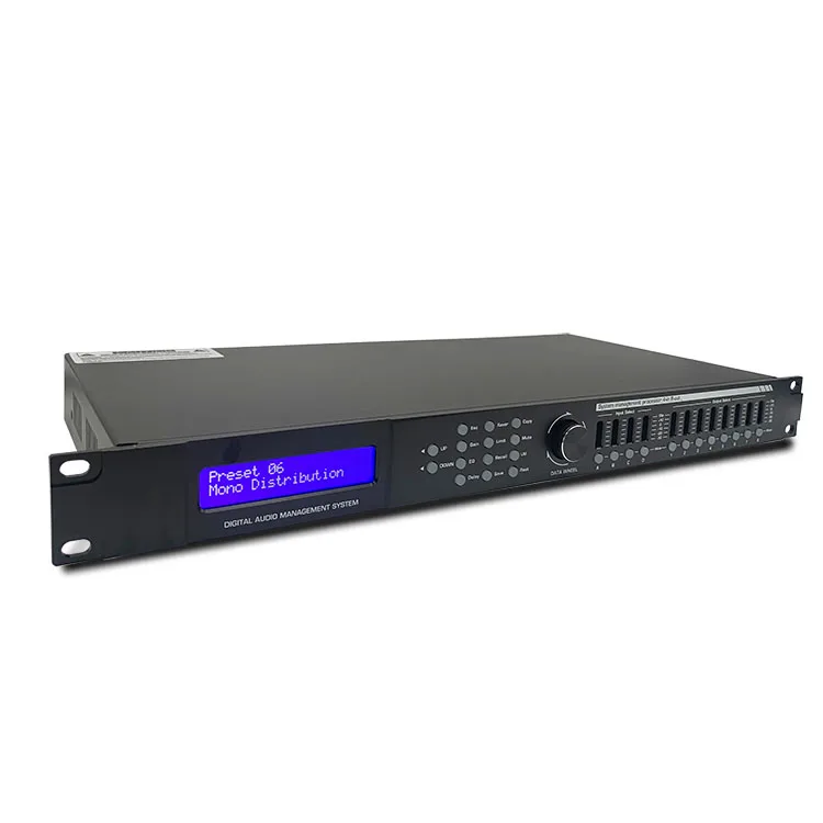 HUAIN 4 Input 8 Output Professional Sound System Digital Dsp Audio ProcessorSuitable for meeting rooms offices recording studios