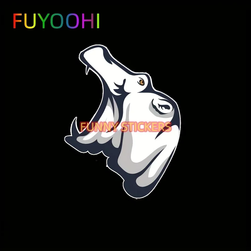 

FUYOOHI Boutique Stickers Hippo Hippo Head Mascot Car Bumper Sticker Decal