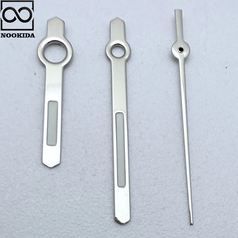 

NOOKIDA Silver Simple Polished Hands Green Luminous for Japan NH35/NH36/4R/7S Automatic Movement Mechanical Watch Accessories