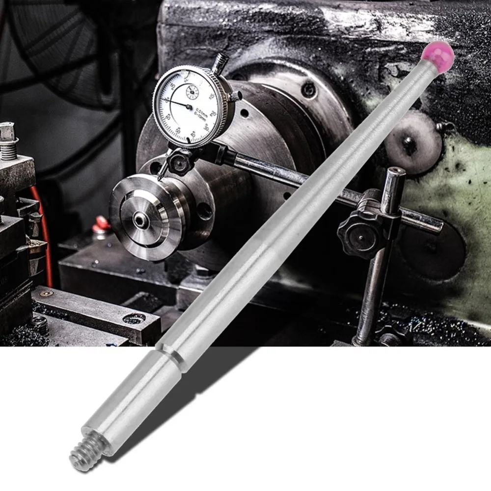 2pcs Stainless steel Dial Gauge Needle 2mm Diameter M1.6x0.35 Thread Indicator Probe Ruby Ball Tip Silver Measuring Insert - view 3