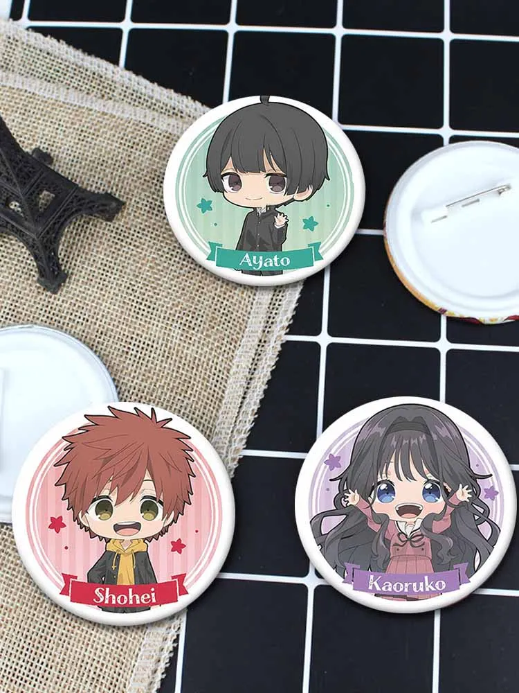 32/58mm Anime les fleurs parfumées avec épingles de dignité broches rondes drôles à pression pour sac vêtements accessoires Badge cadeaux