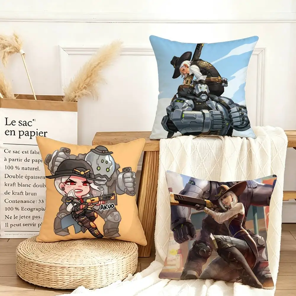 

Ashe Bob O-Overwatch Game Various Sizes Square Pillow Case For Car Home Bedchamber Decor