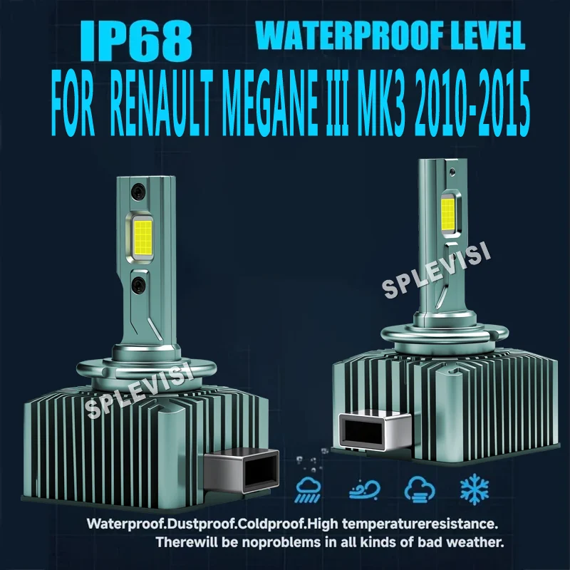 

360 degree made of heat-sink aviation aluminum D1R/66140 LED Headlight For Renault Megane III MK3 2010 2011 2012 2013 2014 2015