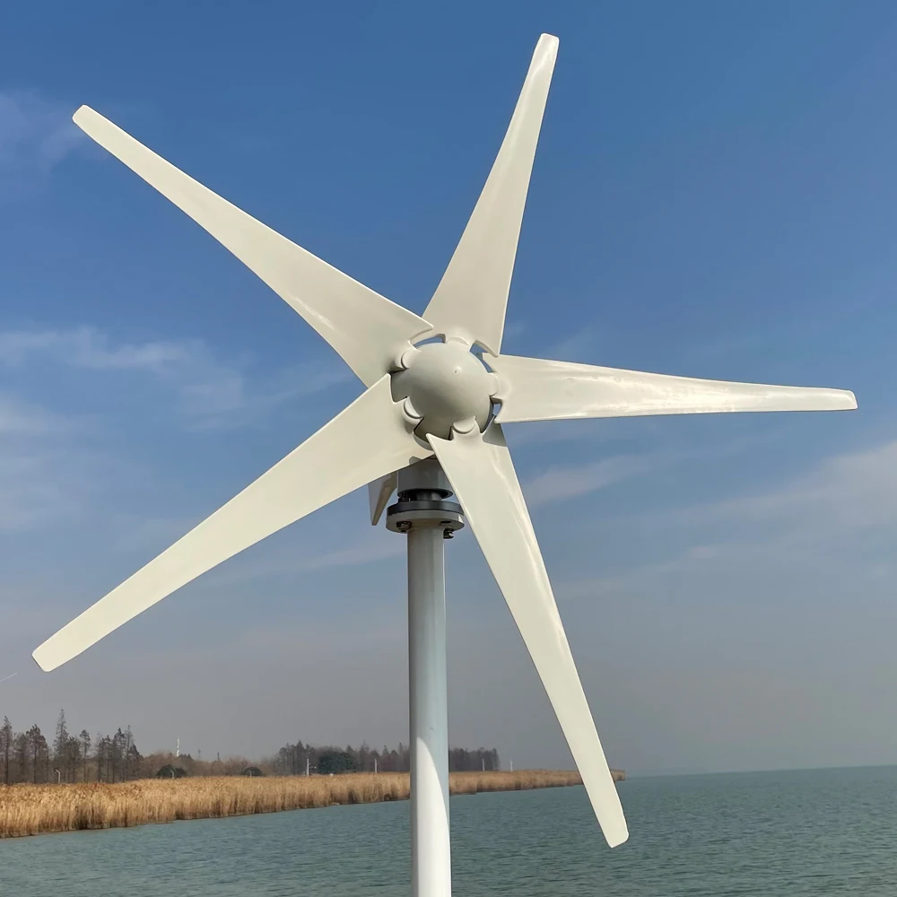 5000W Wind Turbine Generator, 5KW Home Windmill with MPPT Charge Controller, 12V/24V/48V Optional