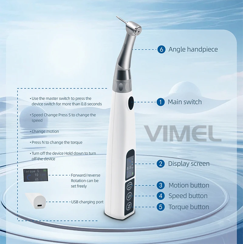 Dental Universal Electric Wireless Torque Implant Torque Wrench Upgraded to 50Ncm and 50rpm Equipment