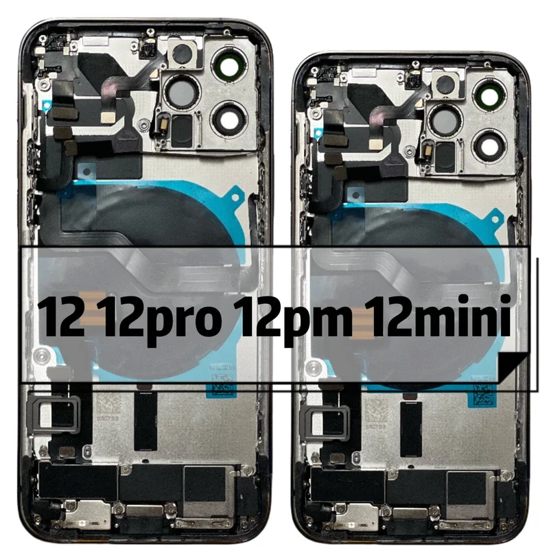 Full Back Housing with Flex for iPhone 12promax  with Charging Port Power Volume High Quality  Cable