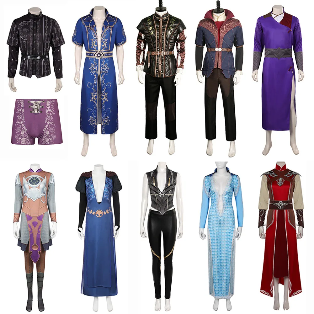 Game Baldurs Cos Gate Shadowheart Gale Astarion Cosplay Costume For Adult Women Men Disguise Fantasia Halloween Roleplay Outfits