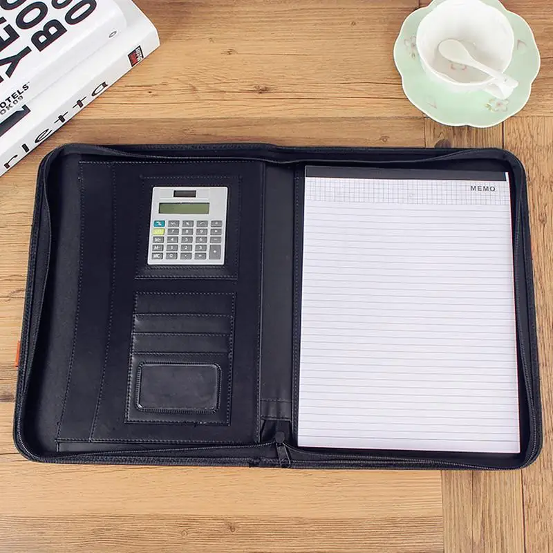 Retro Travel Loose Leaf Journal Durable PVC Pouch 3 Pockets Waterproof Notebook for School Travel Work Planning