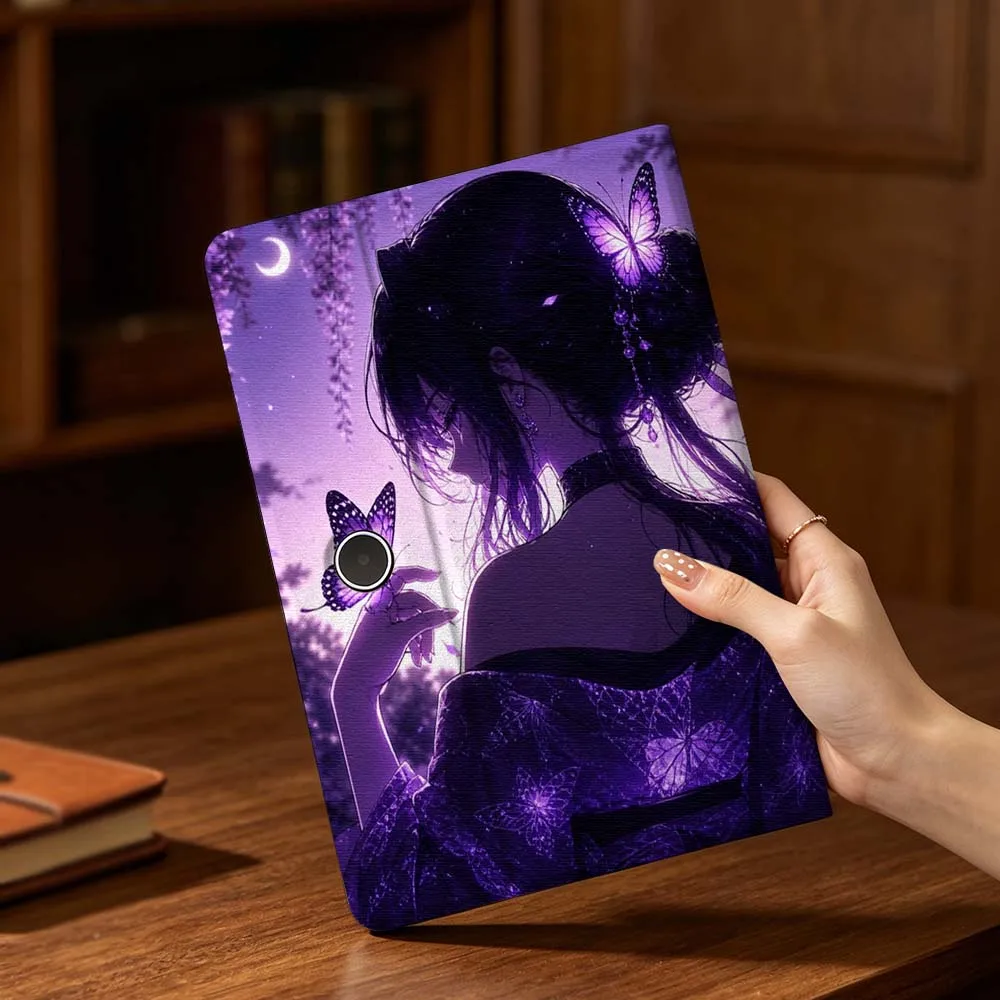 Purple Butterfly Girl Soft For OPPO VIVO IQOO OnePlus Realme Pad 3 Pro 13 12.1 11.61 11.4 10.36 11 inch Tablet Case