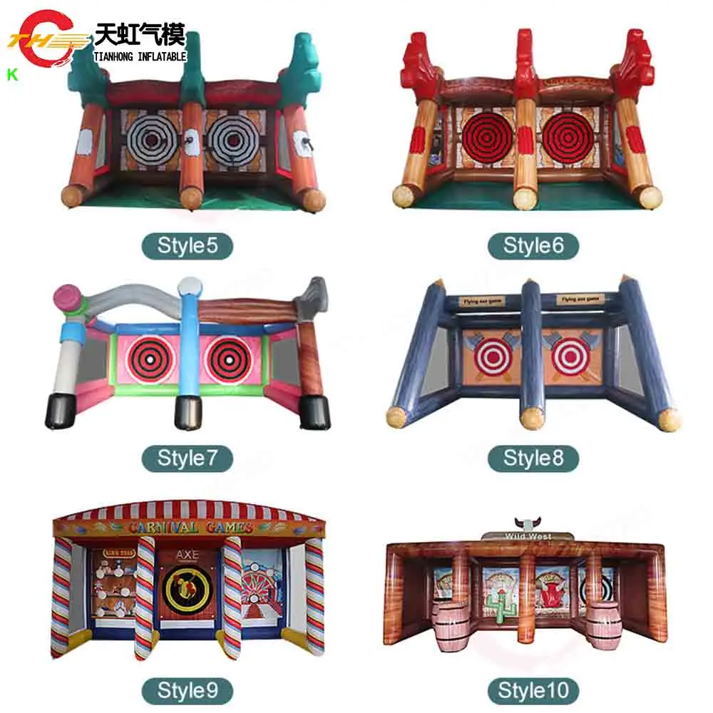 

Fast Shipping Giant Inflatable Axes Throwing Dart Board Outdoor Activities Inflatable Carnival Game Toys for Event Challenge