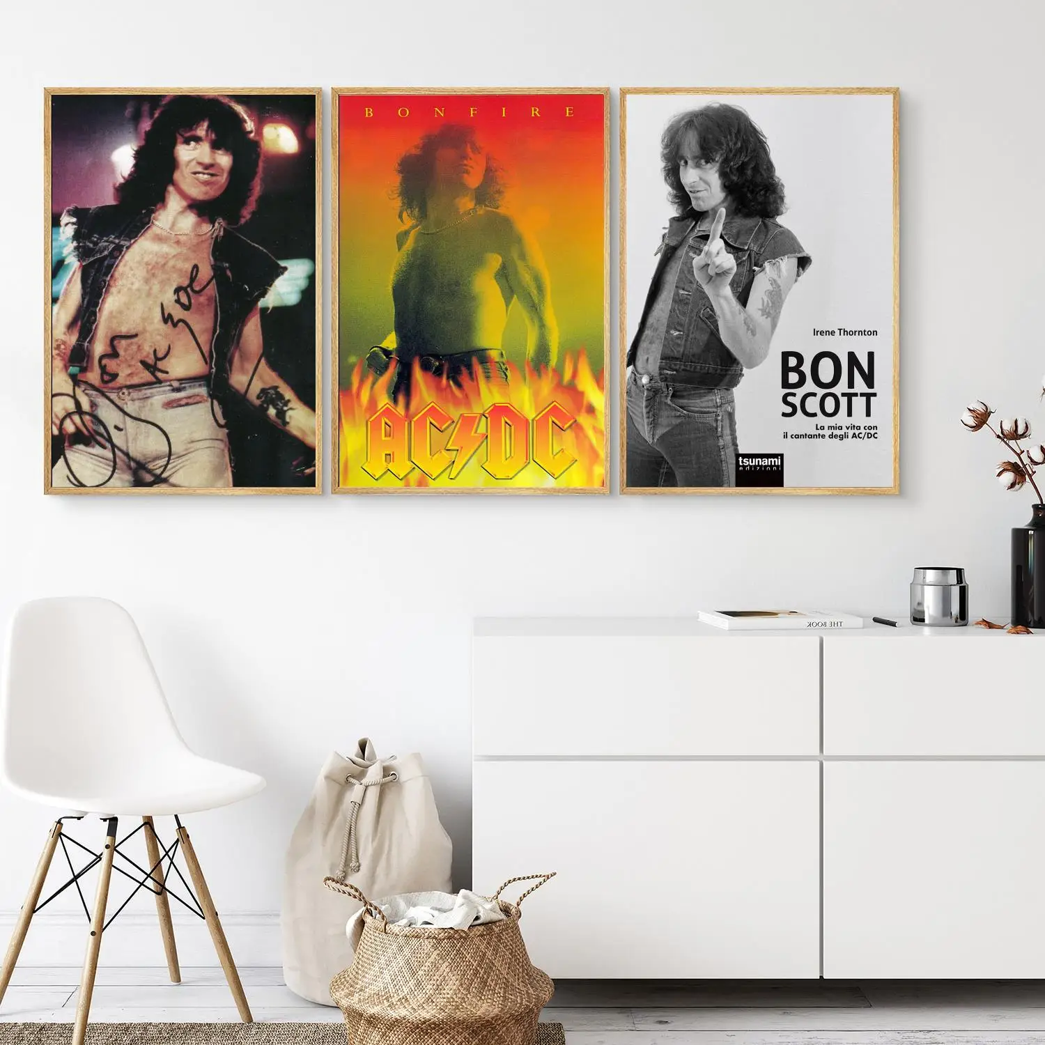 Bon Scott poster Poster Wall Art 24x36 Canvas Posters Decoration Art Personalized Gift Modern Family bedroom Painting