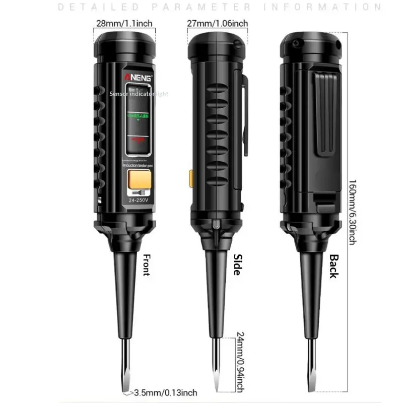 1/3Pcs Highlight Color Light Professional AC Voltage Detection B15 Induction Teste Pen Electrician Screwdriver Testing Tools view 6