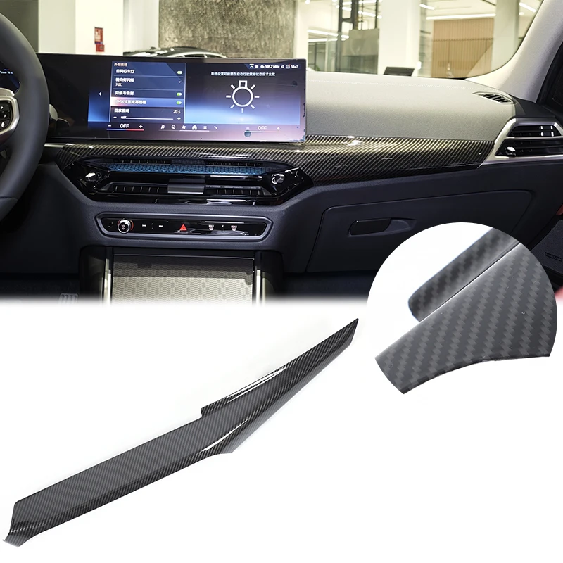 

For 2025+ BMW 3 Series/4 Series G20 G22 car center console decorative strips, interior accessories, ABS carbon fiber pattern