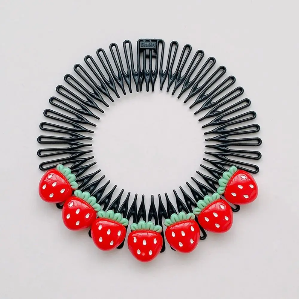 

Sweet Spring Cartoon Invisible Extra Hair Holder Round Fixed Combs Hair Styling Comb Bear Cartoon Design Fixed Teeth Combs Women