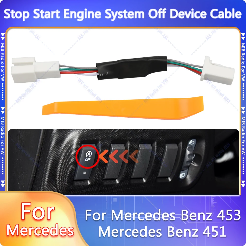 For Mercedes Benz Smart 451 453 Automatic Start Stop Off Canceller Stop Start Engine Eliminator Device Disable Cable 3 modes