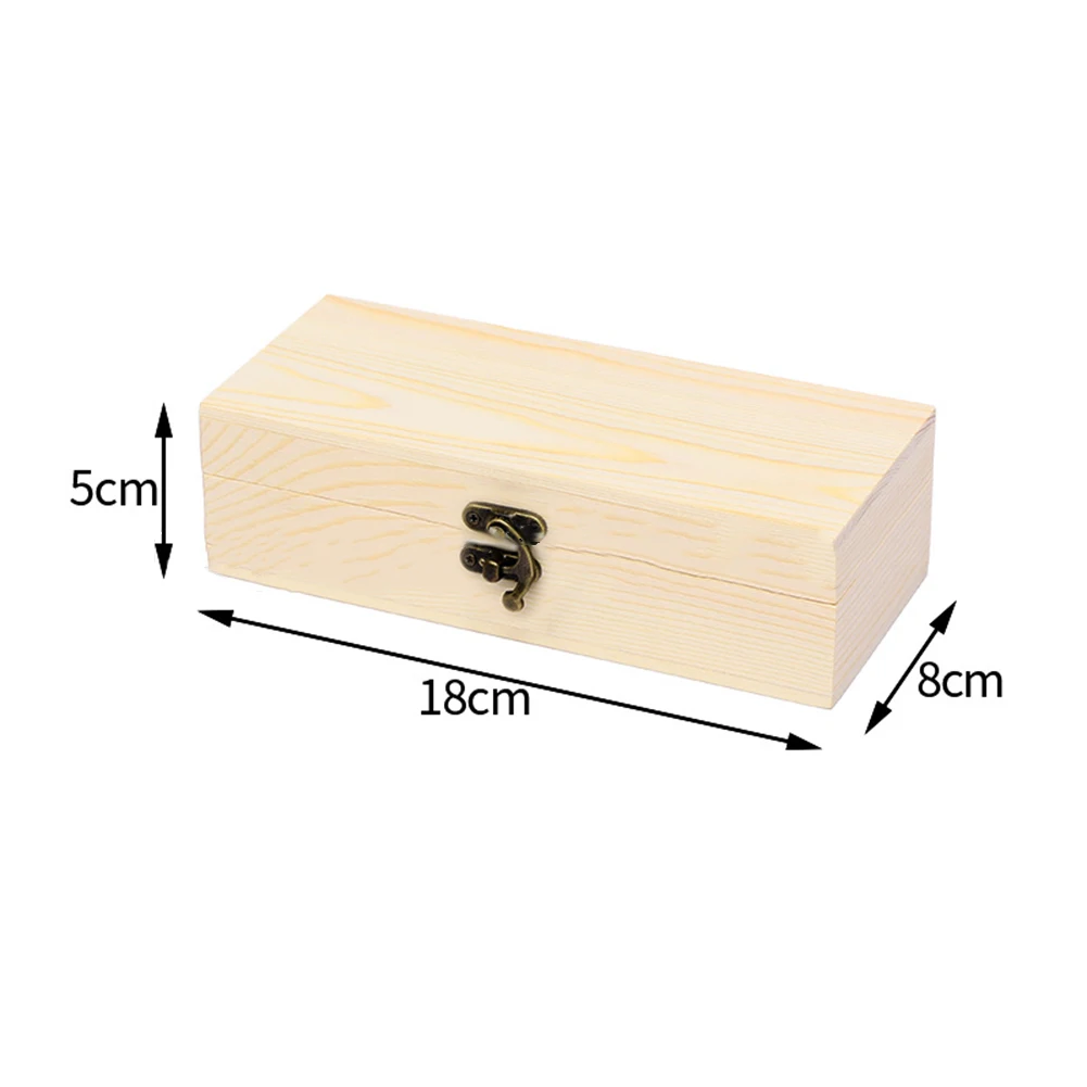 Wooden Storage Box Jewelry Box DIY Hand Decoration Party Supplies Pine Wood S/M/L Storage Wooden Box