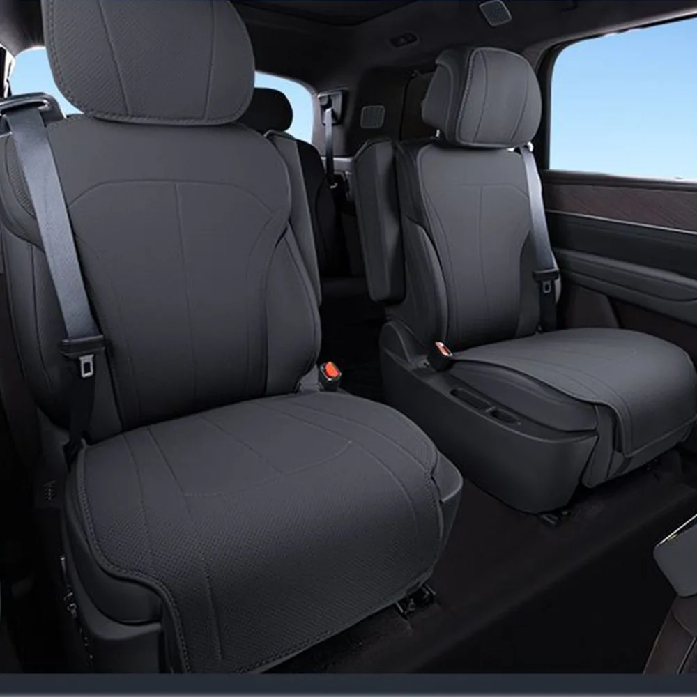 ل دينزا N9 2025 وسادة مقعد السيارة جلد طبيعي كل موسم العالمي وسادة مقعد سيارة الخلفي التهوية تنفس غطاء مقعد