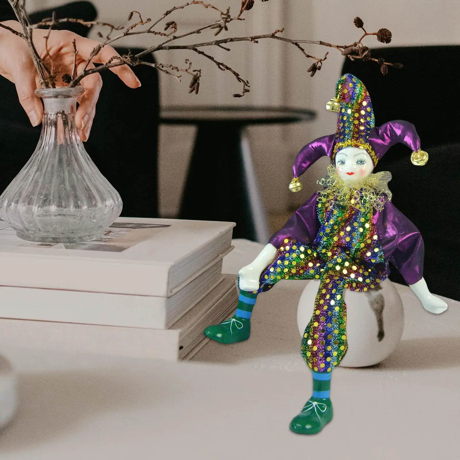 

Фарфоровые куклы-клоуны, фигурка клоуна, кукла Арлекин для сувениров, вечерние сувениры