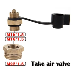 M22 To M16 Take Air Valve Universal Metal Of Truck Silver Air Tank- For Air Intake Joint E High-Quality Car Accessories