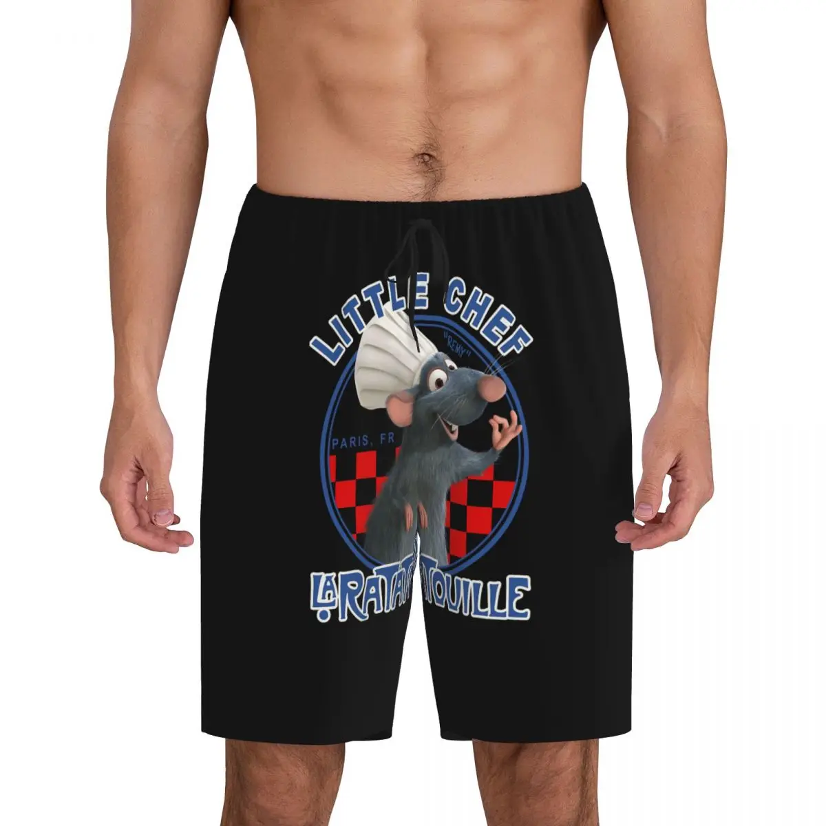

Custom Men Little Chef Ratatouille Remy Pajama Shorts Printed Sleep Pjs Sleepwear Bottoms with Pockets