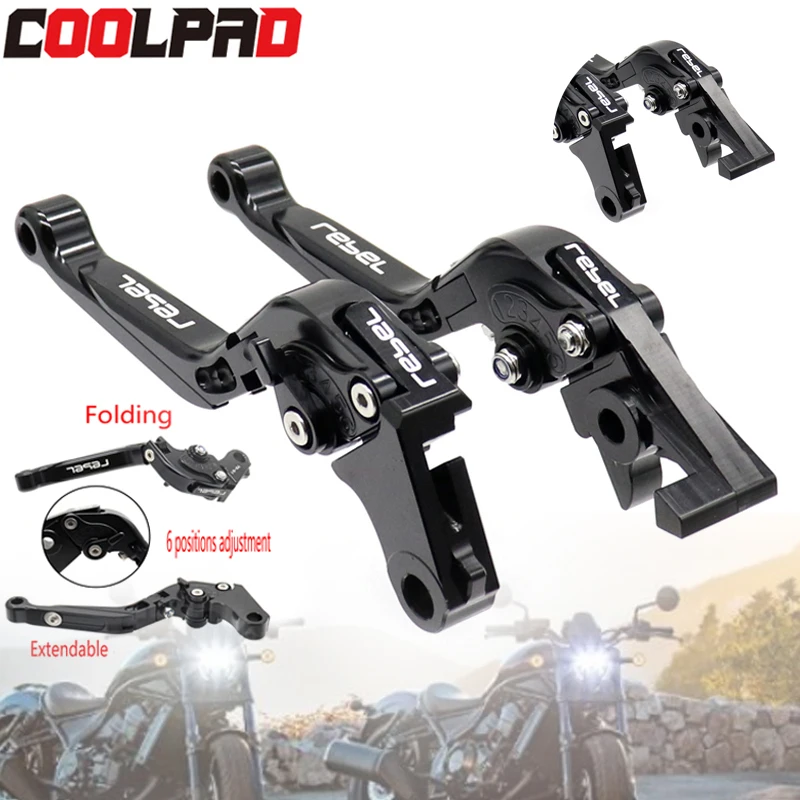 

For Honda Rebel 300 500 CMX300 CMX500 2017-2023 Motorcycle CNC Adjustable Folding Brake Clutch Levers Extendable Handle Lever