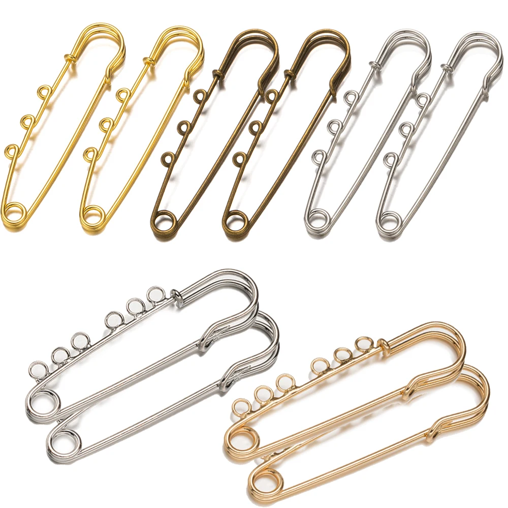 10pcs Metal Brooch Pins Large Heavy Duty Safety Fastener For DIY Crafts Jewelry Making Crochet Accessories Materials Deco Parts