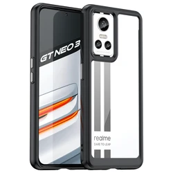 ShockProof Cover For Realme GT Neo 3 GT Neo 2T 5G Neo3 Case High Clear Soft TPU+PC Candy Colors Phone Cases Fundas
