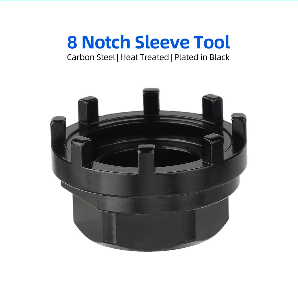 8 Teeth Chainring Lockring Removal Sleeve Eight Notch Tool for Install e-Bike Bicycle Drive-side Bottom Bracket ISIS B.B. Cups