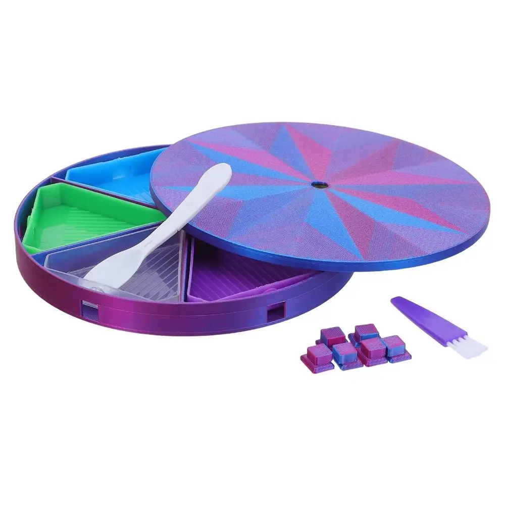 Stackable Diamond Painting Tray with Lid Triangle Tray Beads Tray Organizer Multi-Color Compact Rhinestone Sorting Tray