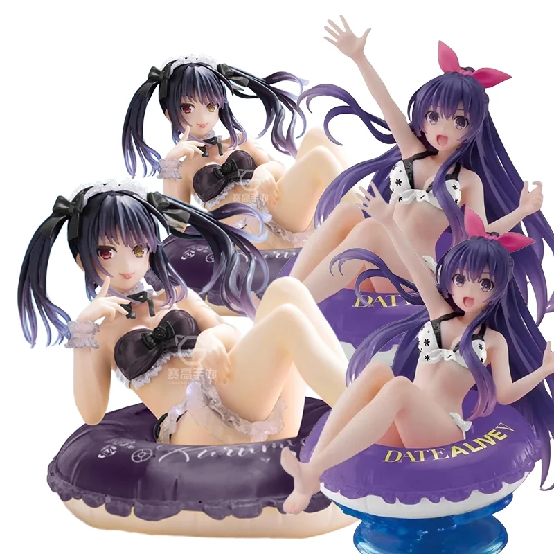 تاريخ حقيقي لايف ملابس السباحة الأميرة كابوس Tokisaki Kurumi Yatogami Tohka طوافة بلاستيكية للسباحة جامع نموذج لجسم لعبة هدية #2