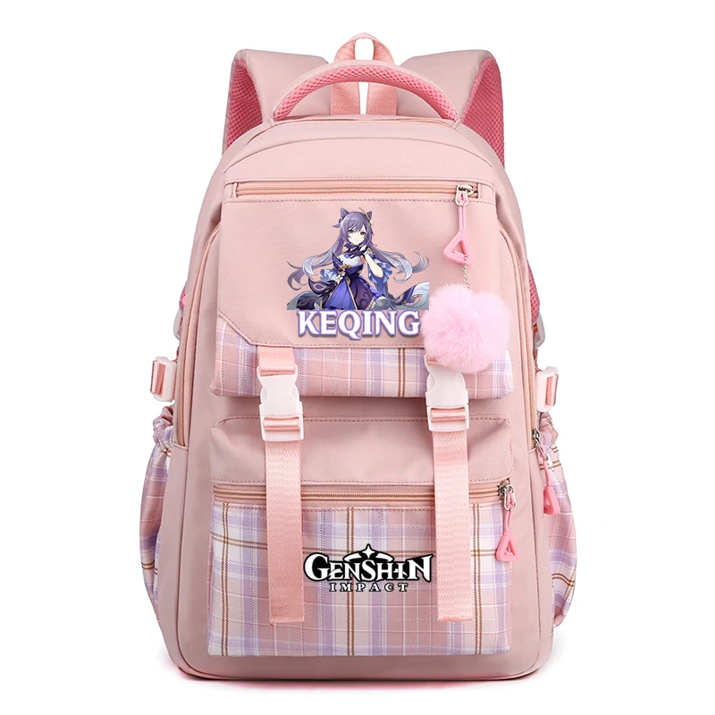 Children's Backpack Genshin Impact Schoolbag Boys Girls Kawaii Backpack Primary Hight Quality Kids Bookbag Back To School Gifts