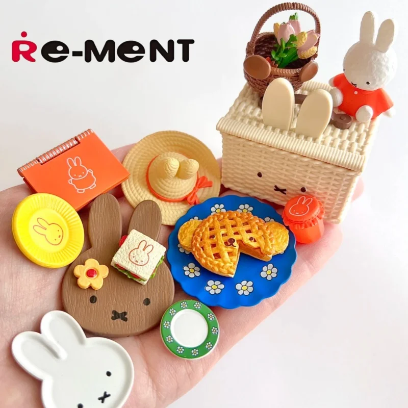 

100% Original Re-Ment 6Pcs miffy Natural Kitchen Series Toys For Kids Gift Collectible Miniature food toys Model Ornaments Gifts