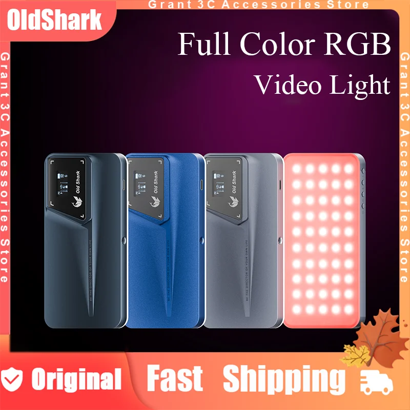 

OldShark Full Color RGB Video Light 2900K-10000K LED Camera Lighting with 4000mAh Rechargable Battery for Youtube Vlog Selfie