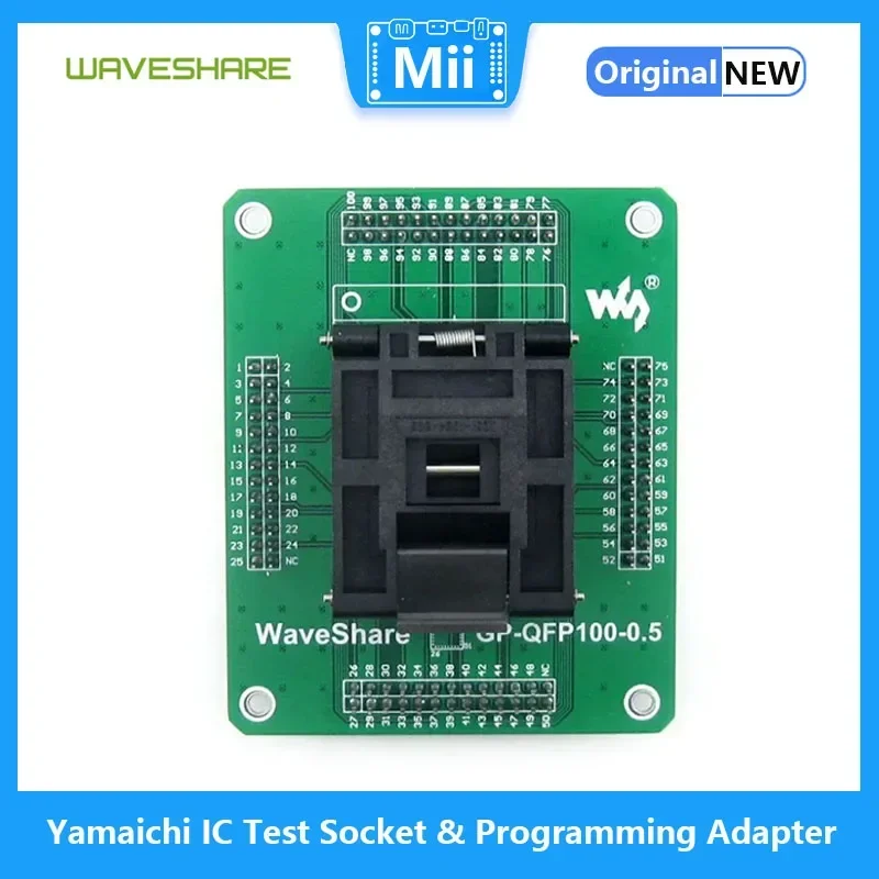 QFP100 TQFP100 LQFP100 GP-QFP100-0.5 Yamaichi IC Test Socket Programming Adapter 0.5mm Pitch