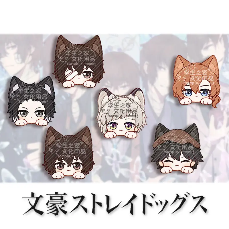 

Anime Dazai Osamu Nakahara Chuuya Badge Brooch Pin Clothes Backpack Decoration Lapel Personalized Chest Tag