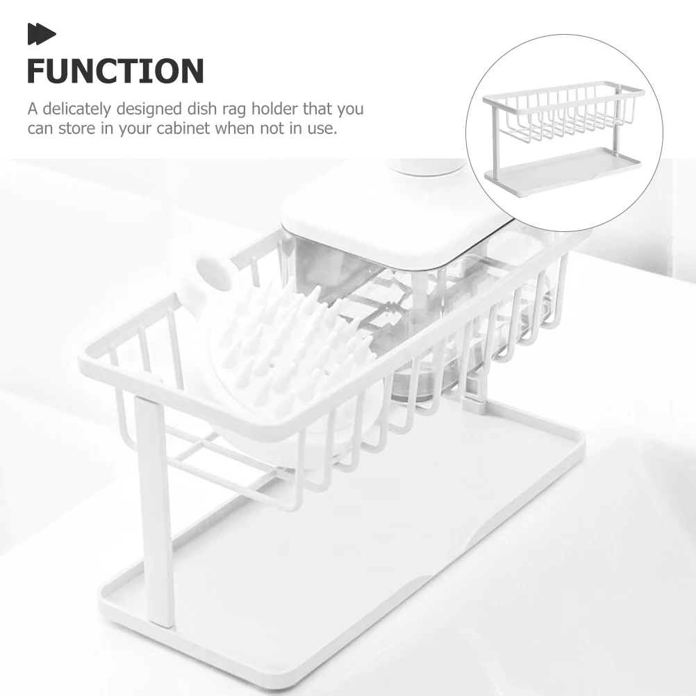 

Adjustable Sponge Holder Rack Storage Drain Draining Organizer Kitchen Sink Towel Wash Cloth Stand Saving