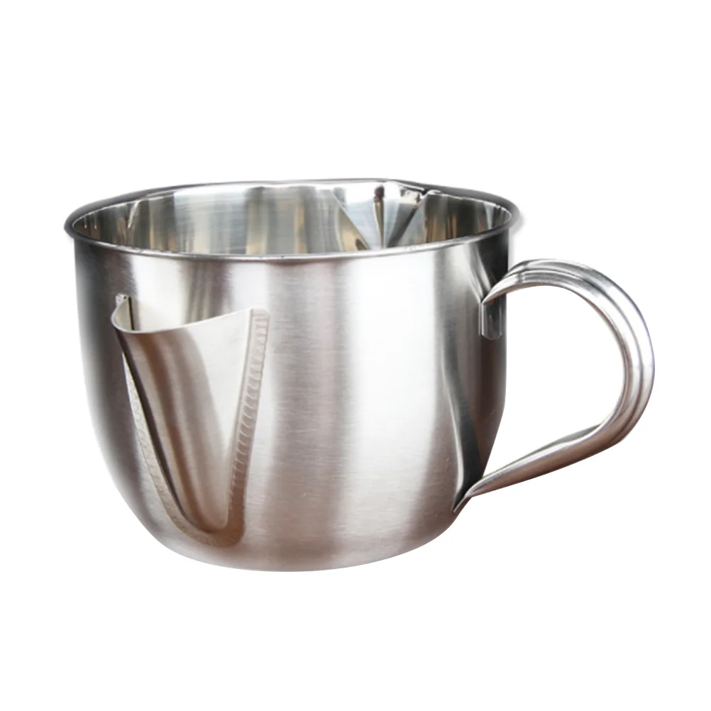 

Stainless Steel Oil Filter Pot 304 Kitchen Strainer Grease Cooking Soup Separator Oil Bowl Recycler Juicer Tool