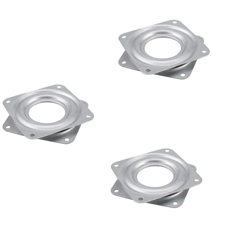 A53Q-3X Lazy Susan Ball Bearing Metal Swivel Plate - 95 X 95 X 9 Mm