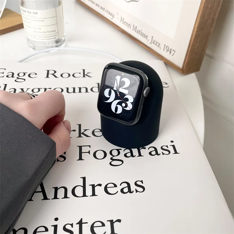 ซิลิโคน Charger สำหรับ Apple นาฬิกา Series 8 7 6 SE 5 4ผู้ถือวงเล็บสำหรับ IWatch 45มม.44มม.42มม.41 40 38Mm อุปกรณ์เสริม