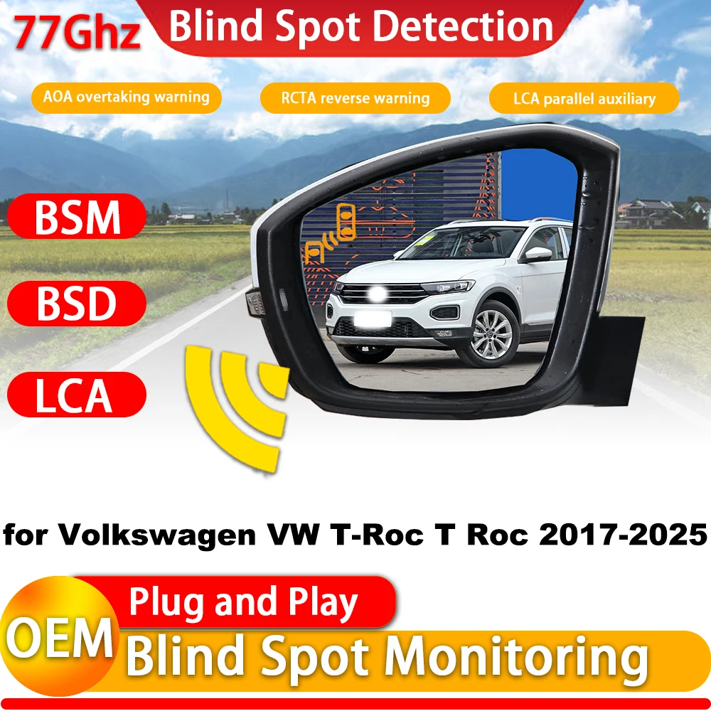 for Volkswagen VW T-Roc T Roc 2017-2025 OEM Side Assist Blind Spot Monitor Detection BSM BSD System 77Ghz Millimeter Wave Radar