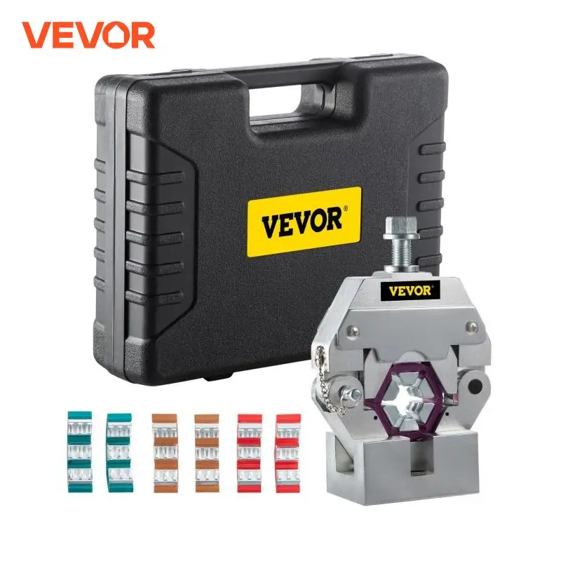 VEVOR Hydraulic Press Hose Crimper Kit with 4Dies 71550 Handheld Manual Hydra-Krimp Air Conditioning Repair Crimping Tools Set