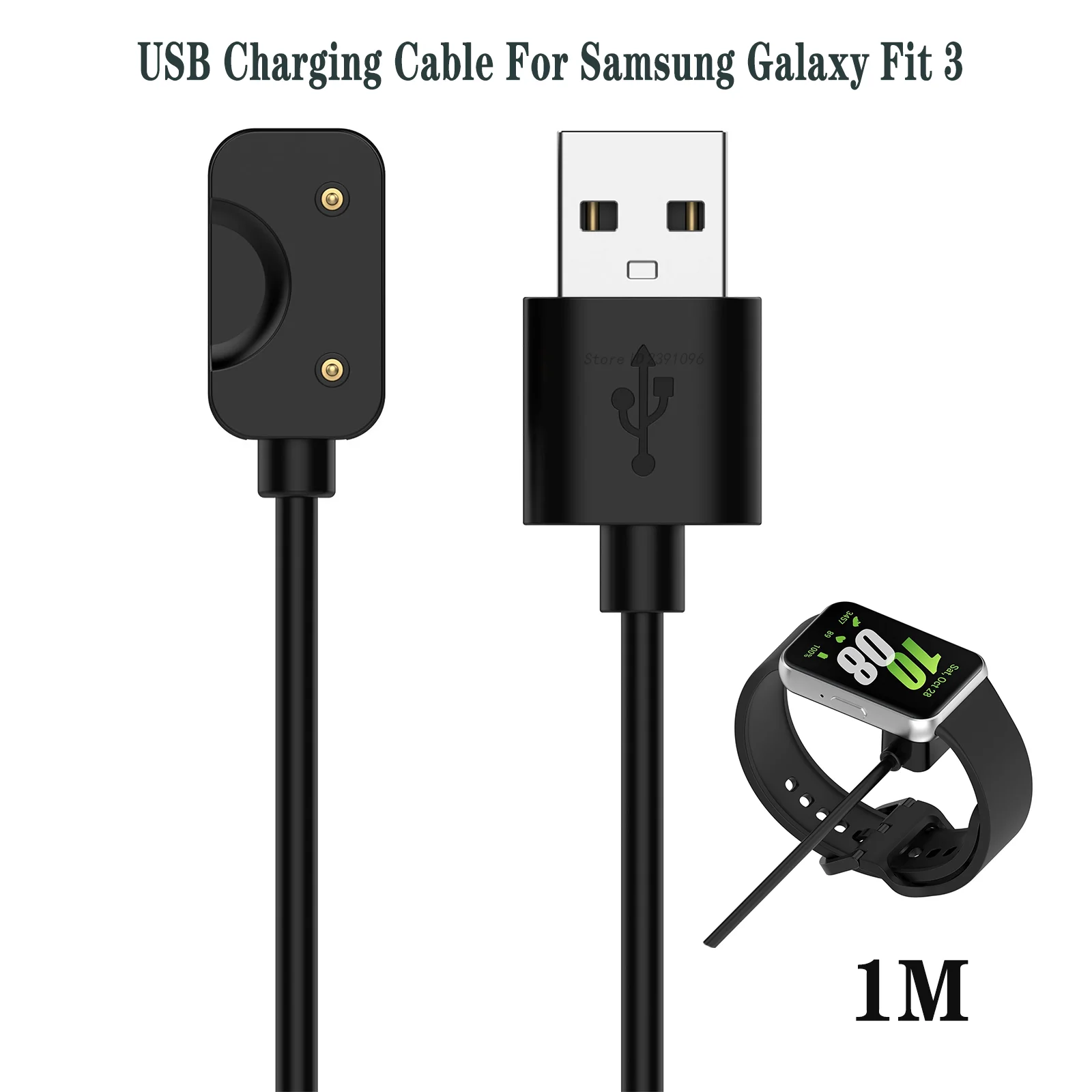 Charging Cable for Samsung Galaxy Fit 3 Smart Watch USB Charger Adapter for Samsung Galaxy Fit 3 Power Charge Wire Accessories