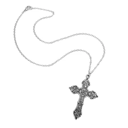 Fashion Christian Necklaces for Women Wen Gift Vintage Gothic for Cross Pendant Long Chain Necklace Choker Goth Drop Shipping