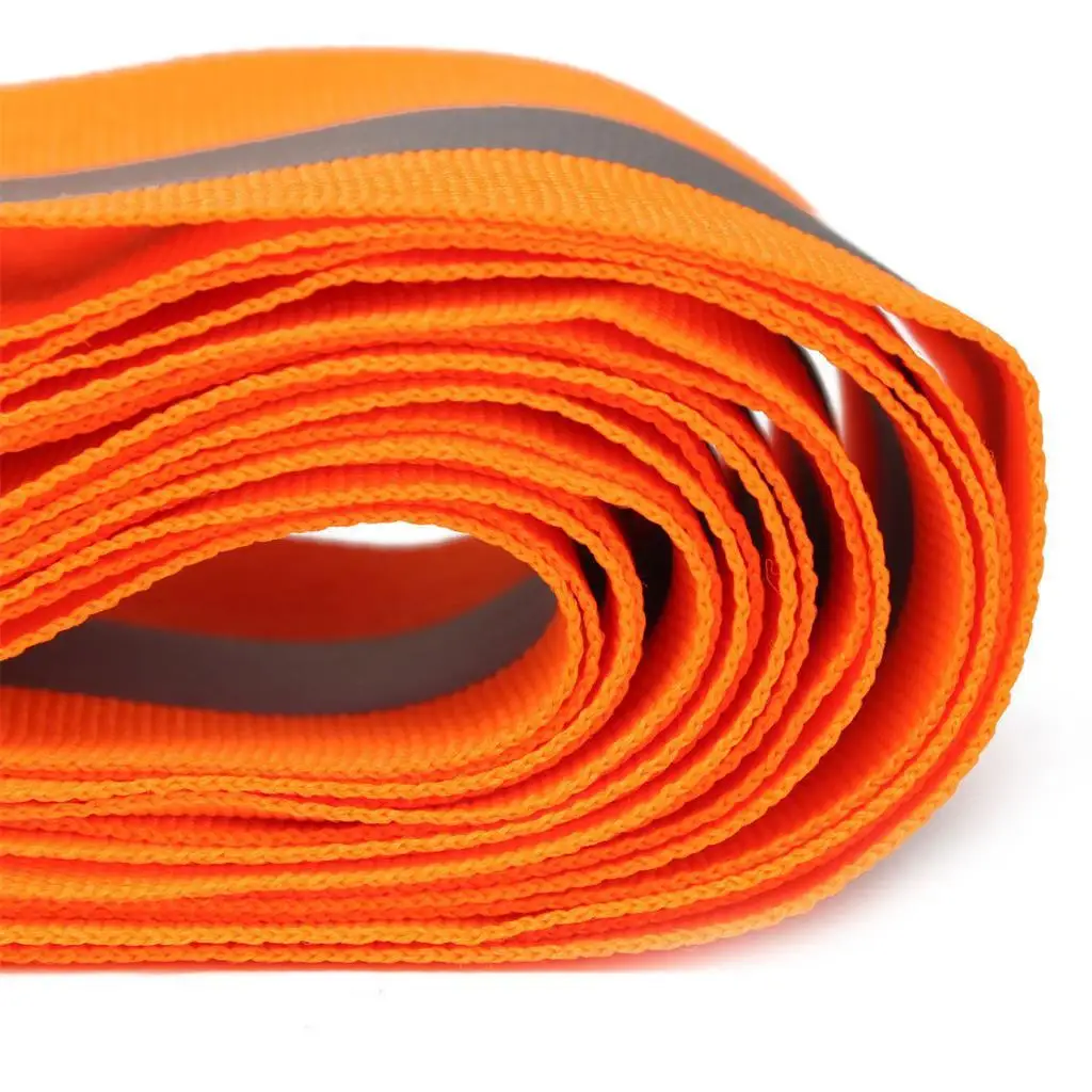 Synth Fabric Lightweight Cotton Reflective Safty Strip Sew on Lime 3 Meters