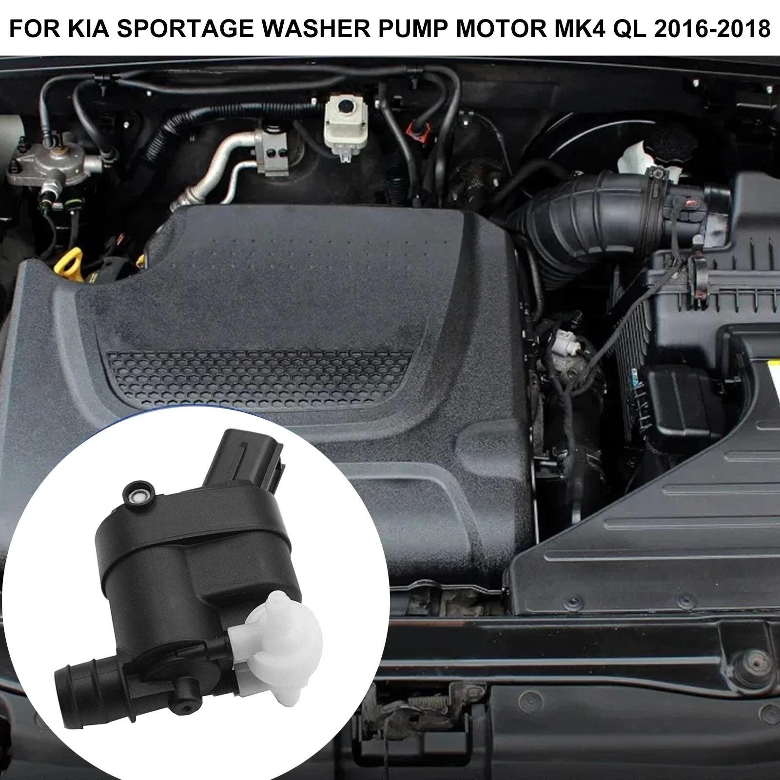 

1PC For Kia Sportage Washer Pump Motor Mk4 Ql 2016-2018 98510-2W500 Durable Car Accessories Black Easy Installation