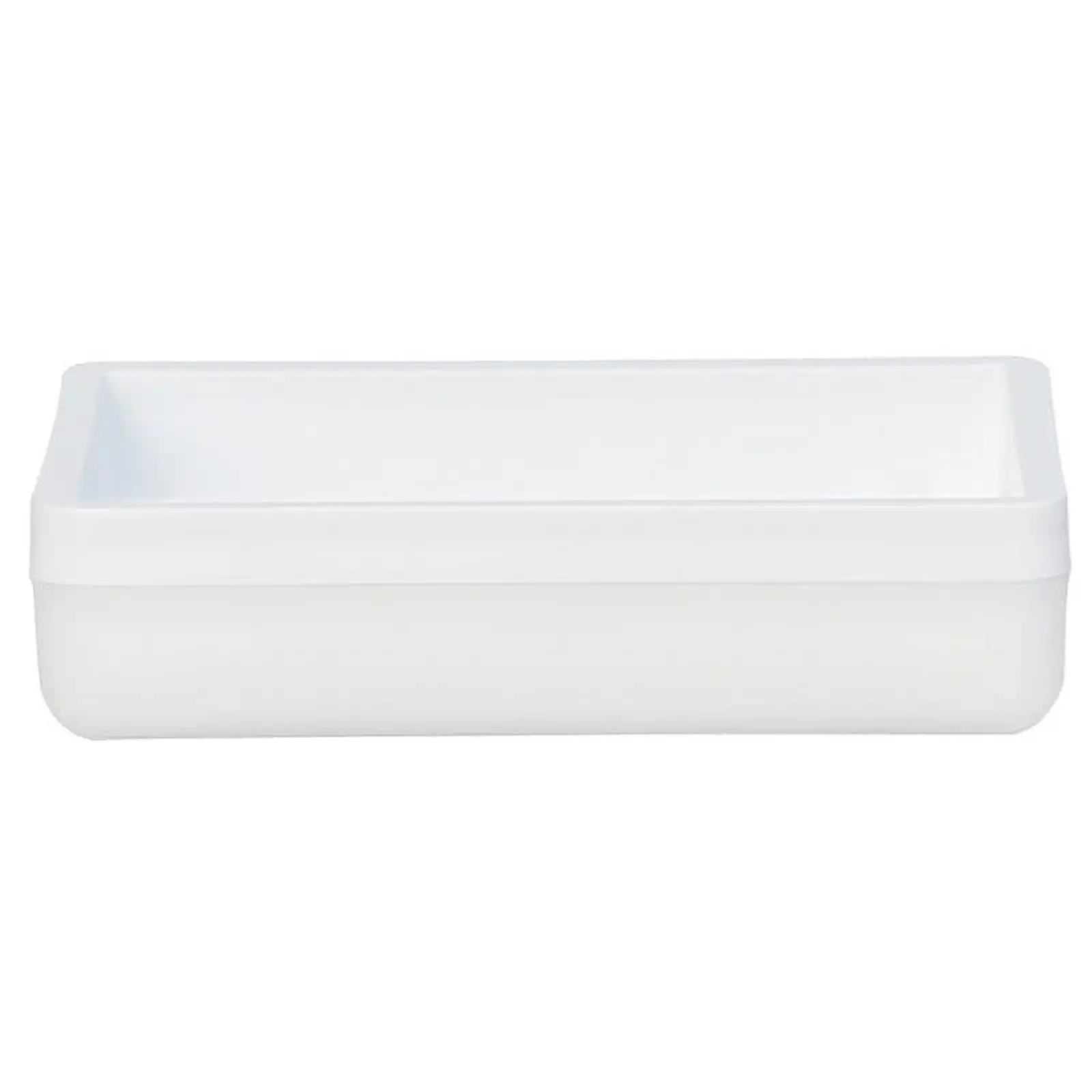 Frosted White Plastic Soap Dish