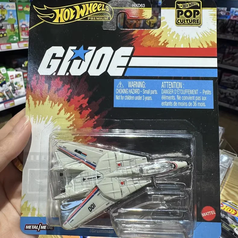 

Hot Wheels Premium 2025 Pop Culture G.I.JOE Combat Jet Skystriker F14 1:64 Литая под давлением модель металлического тела Коллекционная игрушка в подарок для фанатов