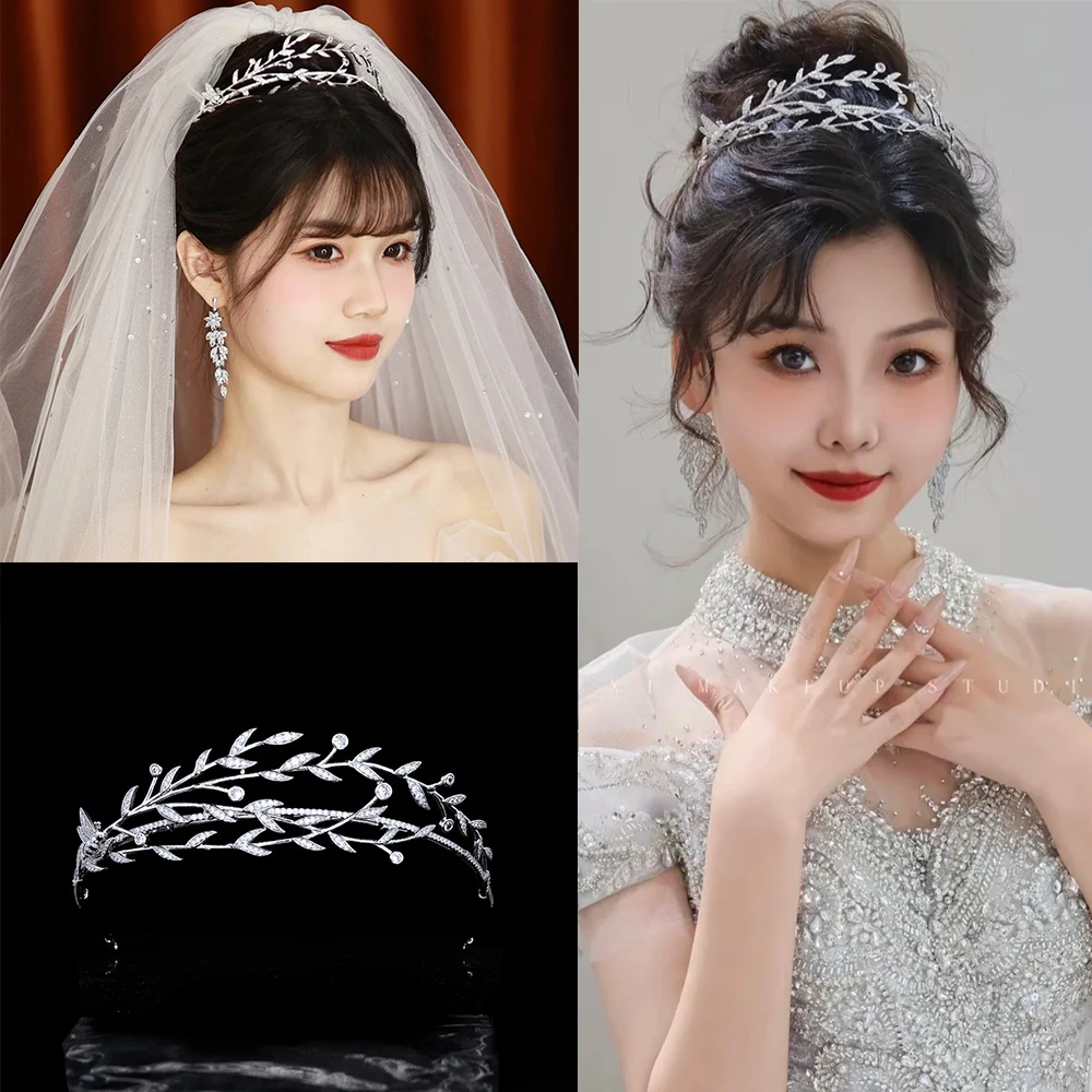 

Himstory High-end Headband Headdress Forest Bride Princess Wedding Dress Adult Birthday Fairy Girl Children Hair Crowm